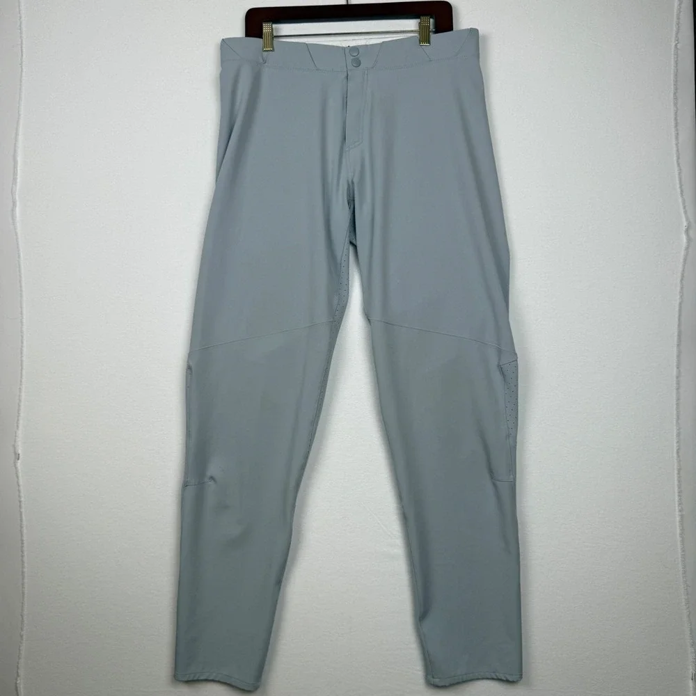 Nike Baseball Pants Mens 35x32 Athletic Tapered Perforated Gray SP170611KUK